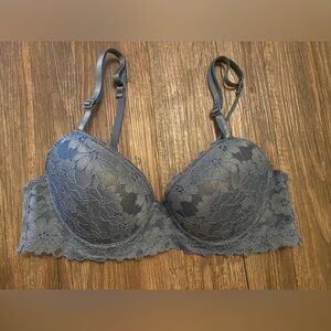 EUC Blue-Grey Lace Bra